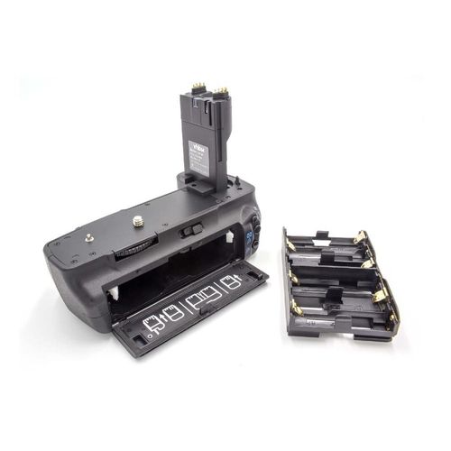 vhbw Grip batterie, poigne d'alimentation remplacement pour Canon BG-E6 pour appareil photo + molette de slection