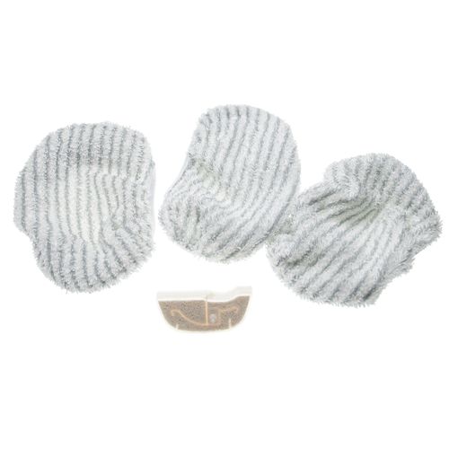 vhbw Set de rechange 4 pices compatible avec Rowenta Steam Power RY6557WH / 4Q0 nettoyeur vapeur - Filtre anti-calcaire + lingettes en microfibre
