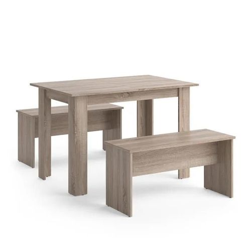 Vicco Ensemble De Tables Groupe De Siges Ensemble De Salle  Manger Sentio Sonoma 110 Cm Table De Salle  Manger Banc