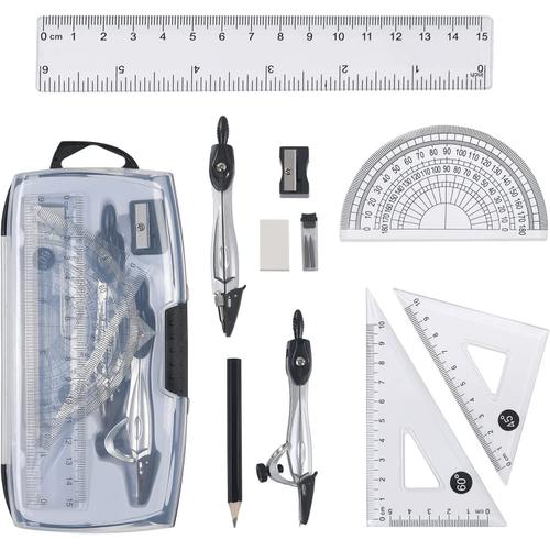 Vicloon Ensemble De G Om Trie Pcs Kit G Om Trie R Gle Protractor Compass Pencil Recharges