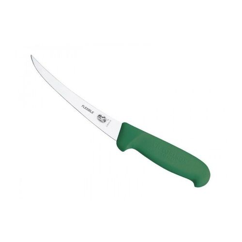 Victorinox 5.6614.12 Couteau Dsosser, Manche Fibrox Vert, Lame Flexible, Dos Renvers troite, 12 Cm Inox.