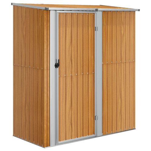 Vidaxl Abri De Jardin Marron 180,5x97x209,5 Cm Acier Galvanis