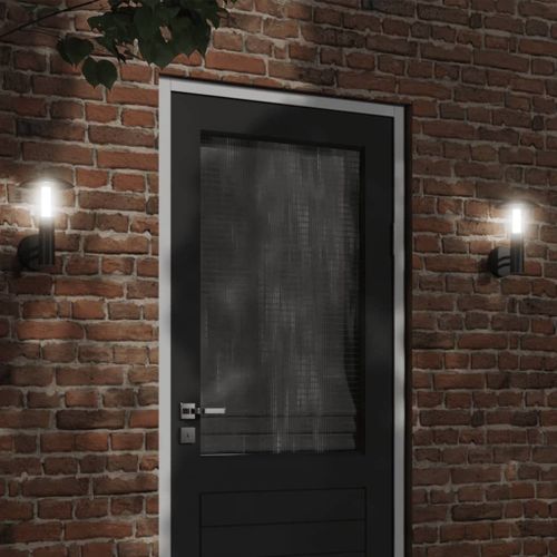 Vidaxl Applique Murale D'extrieur Noir Acier Inoxydable