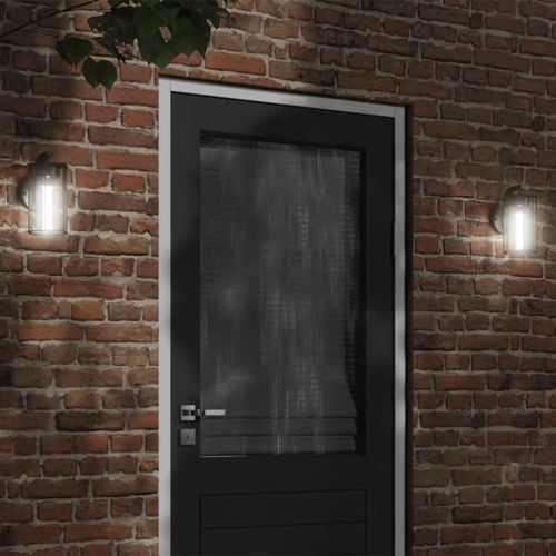 Vidaxl Applique Murale D'extrieur Noir Acier Inoxydable