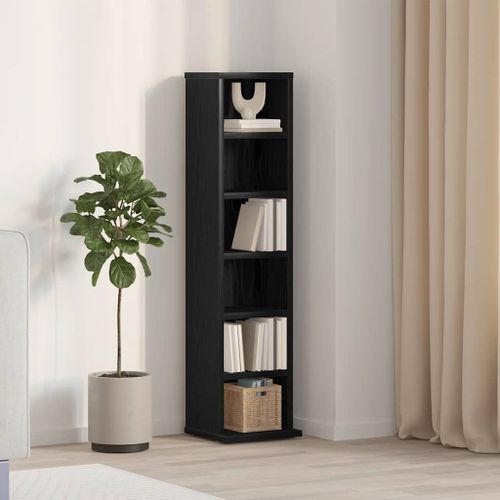Vidaxl Armoire  Cd Chne Noir 21x20x88 Cm Bois D'ingnierie