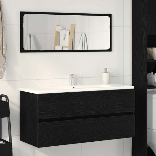 Vidaxl Armoire D'vier Chne Noir 100x38,5x45 Cm Bois D'ingnierie