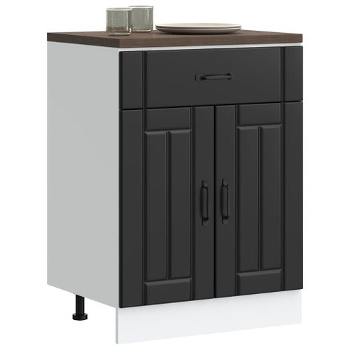 Vidaxl Armoire De Cuisine Lucca Noir Bois D'ingnierie