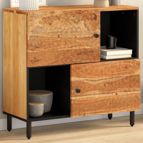 Vidaxl Armoire Latrale 80x33x75 Cm Bois Massif D'acacia