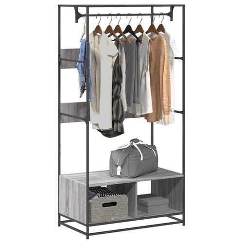 Vidaxl Armoire Sonoma Gris 90x50x180 Cm Bois D'ingnierie