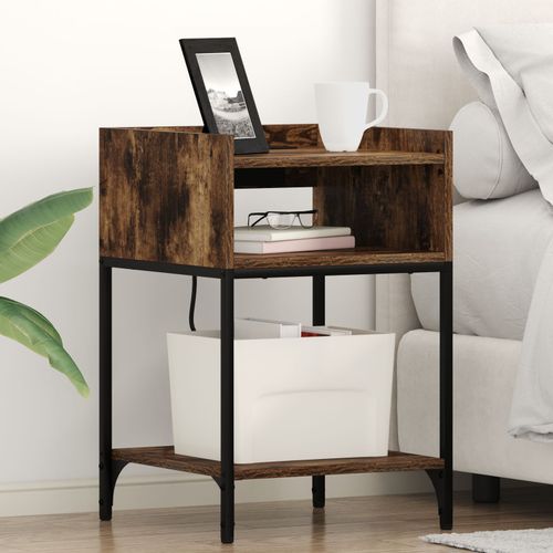 Vidaxl Armoires De Chevet 2 Pcs Chne Fum 40 X 40 X 61 Cm