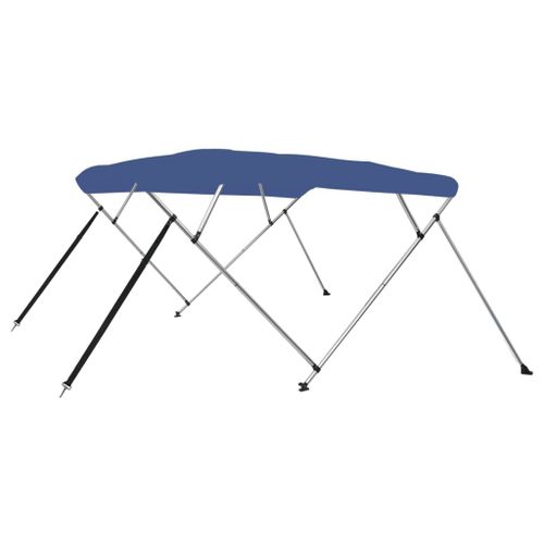 Vidaxl Auvent Bimini  4 Arceaux Bleu 243x196x137 Cm