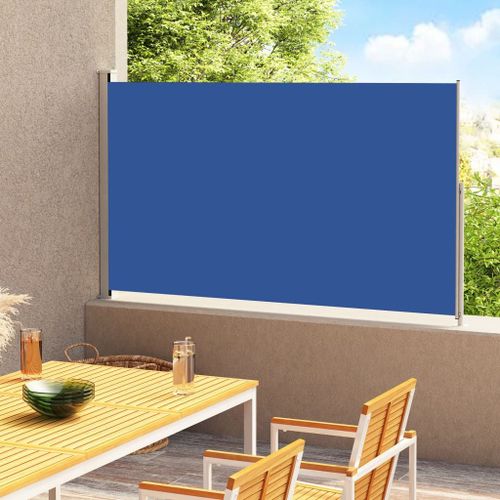 Vidaxl Auvent Latral Rtractable De Patio 180x300 Cm Bleu