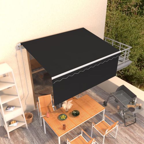 Vidaxl Auvent Rtractable Automatique Avec Store 3x2,5 M Anthracite