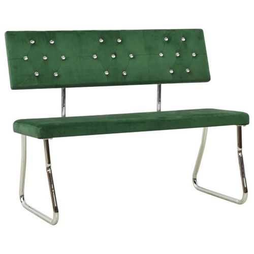Vidaxl Banc 110 Cm Vert Fonc Velours