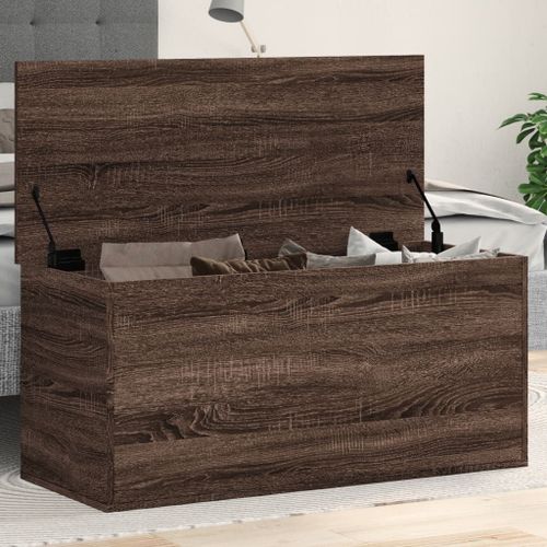 Vidaxl Bote De Rangement Chne Marron 100x42x46 Cm Bois D'ingnierie