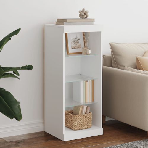 Vidaxl Buffet Avec Lumires Led Blanc 41x37x100 Cm
