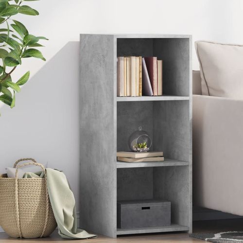 Vidaxl Buffet Gris Bton 40x41x93 Cm Bois D'ingnierie
