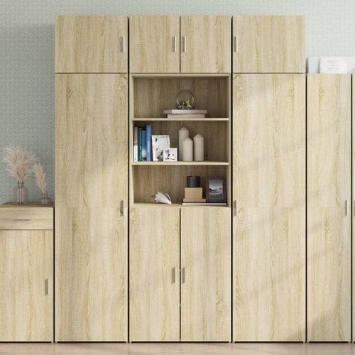 Vidaxl Buffet Haut Chne Sonoma 70x42,5x185 Cm Bois D'ingnierie