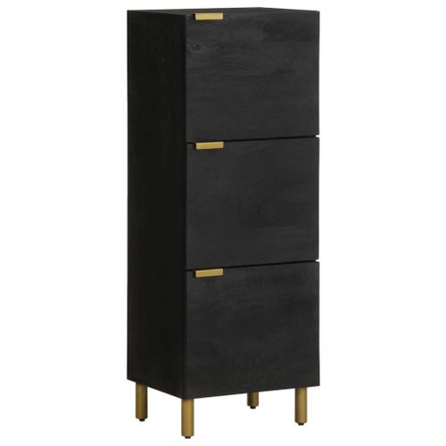 Vidaxl Buffet Noir 40x33x110 Cm Bois D'ingnierie