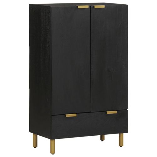 Vidaxl Buffet Noir 60x33x100 Cm Bois D'ingnierie