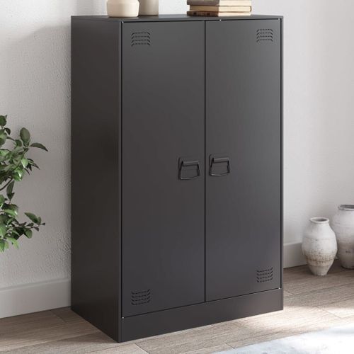 Vidaxl Buffet Noir 67x39x107 Cm Acier