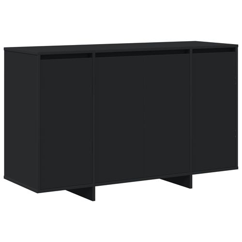 Vidaxl Buffet Noir Noir Bois D'ingnierie 120 X 41 X 75 Cm Buffet Noir