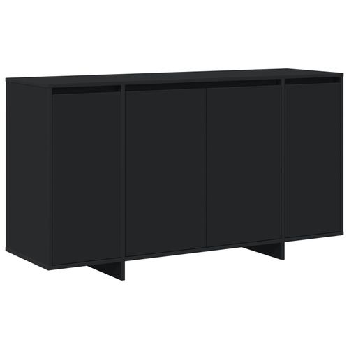 Vidaxl Buffet Noir Noir Bois D'ingnierie 135 X 41 X 75 Cm Buffet Noir