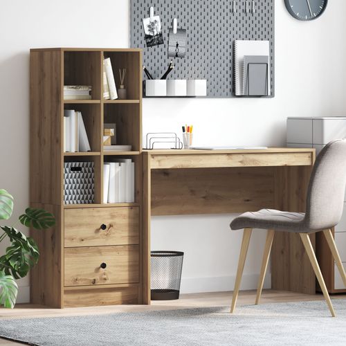 Vidaxl Bureau Avec Rangement Chne Artisan Bois D'ingnierie