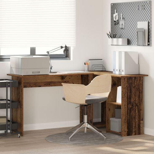 Vidaxl Bureau D'ordinateur En Bois Ancien Bois Ancien Bois D'ingnierie