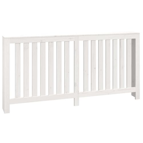 Vidaxl Cache-Radiateur Blanc 169x19x84 Cm Bois Massif De Pin