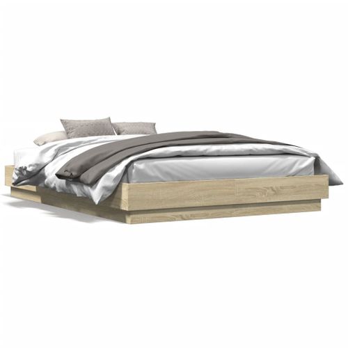 Vidaxl Cadre De Lit Avec Lumires Led Chne Sonoma 150x200 Cm