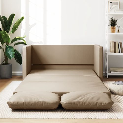 Vidaxl Canap-Lit 2 En 1 Cappuccino 112x174x55 Cm Similicuir