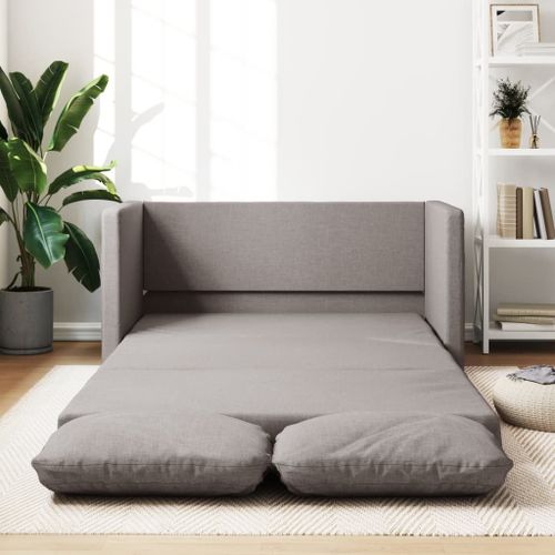 Vidaxl Canap-Lit 2 En 1 Taupe 112x174x55 Cm Tissu