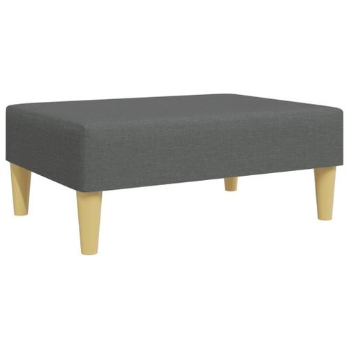 Vidaxl Canap-Lit  2 Places Avec Repose-Pied Gris Fonc Tissu