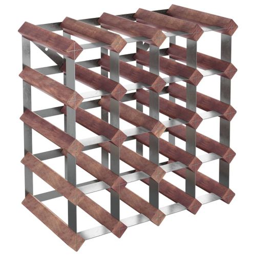 Vidaxl Casier  Bouteilles Pour 20 Bouteilles Marron Bois Pin Solide