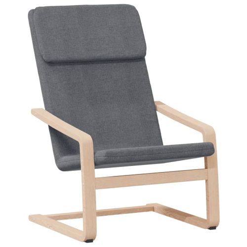Vidaxl Chaise De Relaxation Avec Repose-Pied Gris Fonc Tissu
