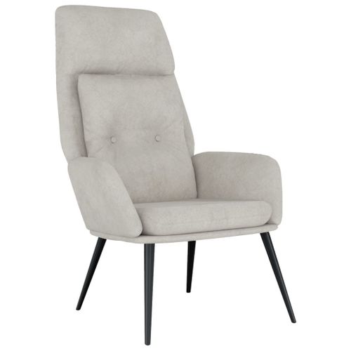 Vidaxl Chaise De Relaxation Gris Clair Similicuir Daim