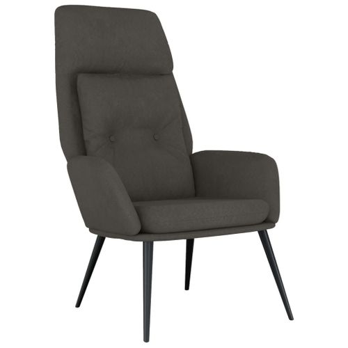 Vidaxl Chaise De Relaxation Gris Fonc Similicuir Daim