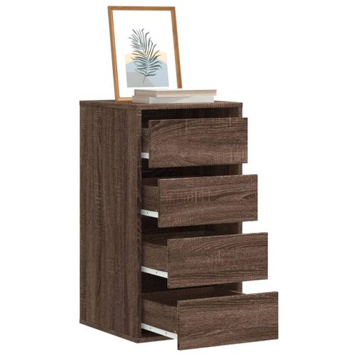 Vidaxl Commode D'angle Chne Marron 40x41x76 Cm Bois D'ingnierie