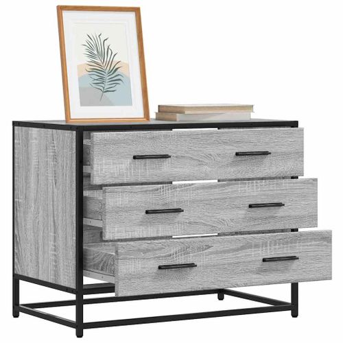 Vidaxl Commode Sonoma Gris 70x41x56 Cm Bois D'ingnierie