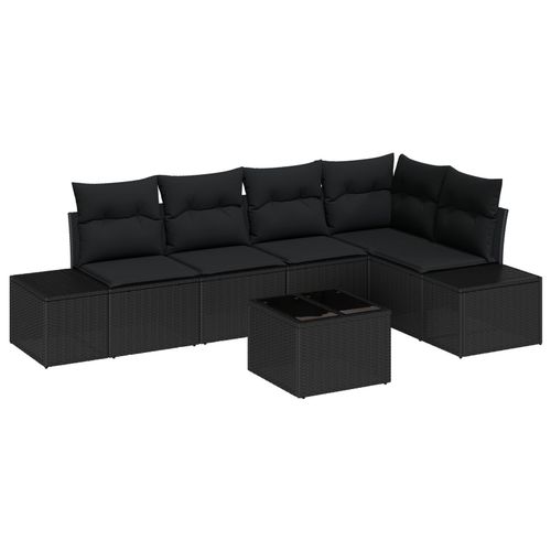 Vidaxl Ensemble De 6 Canaps De Jardin Avec Coussins Beige En Poly Rattan