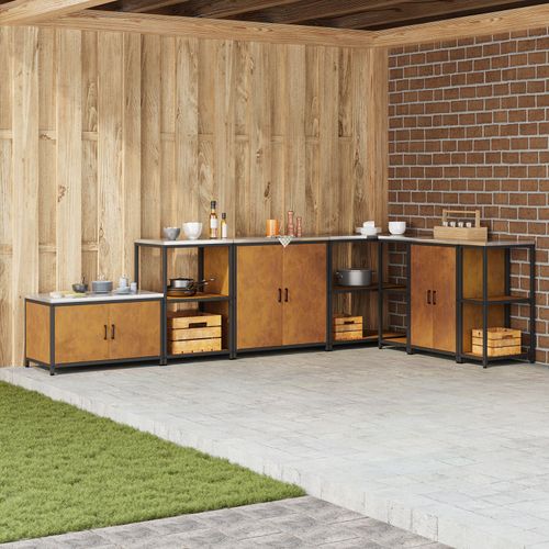 Vidaxl tagre De Rangement De Cuisine Rouill 60 X 50 X 92 Cm