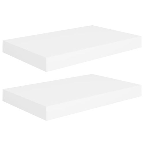 Vidaxl tagres Murales Flottantes 2 Pcs Blanc 40x23x3,8 Cm Mdf