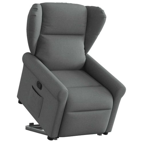 Vidaxl Fauteuil Inclinable Gris Fonc Tissu