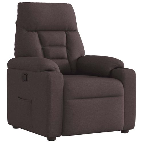 Vidaxl Fauteuil Inclinable Marron Fonc Tissu