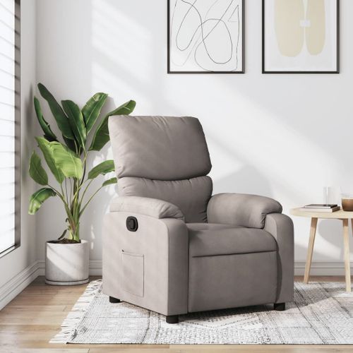 Vidaxl Fauteuil Inclinable Taupe Tissu
