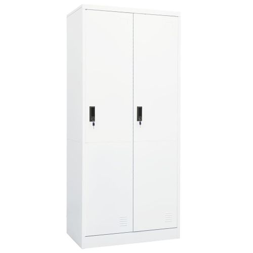 Vidaxl Garde-Robe Blanc 80x50x180 Cm Acier