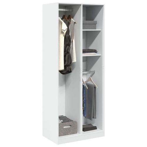 Vidaxl Garde-Robe Blanc 80x50x200 Cm Bois D'ingnierie