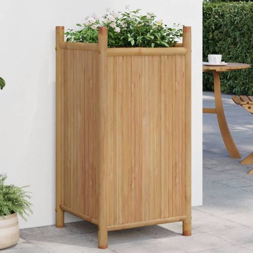 Vidaxl Jardinire 40x40x80 Cm Bambou
