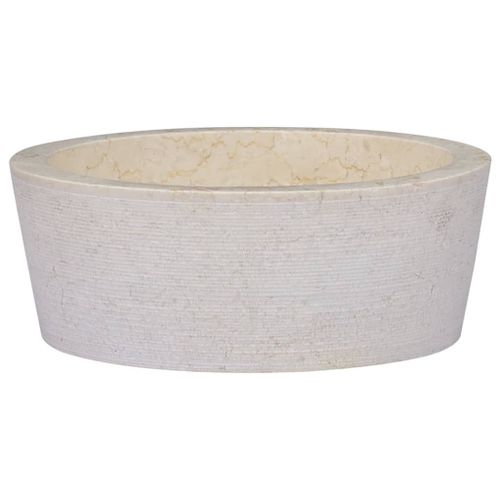 Vidaxl Lavabo Crme 40x15 Cm Marbre